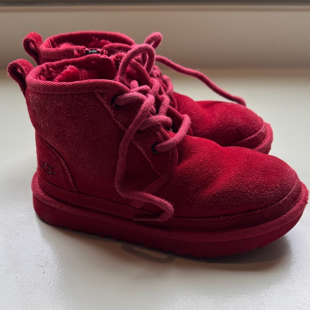 UGG Kids Red Suede Boots